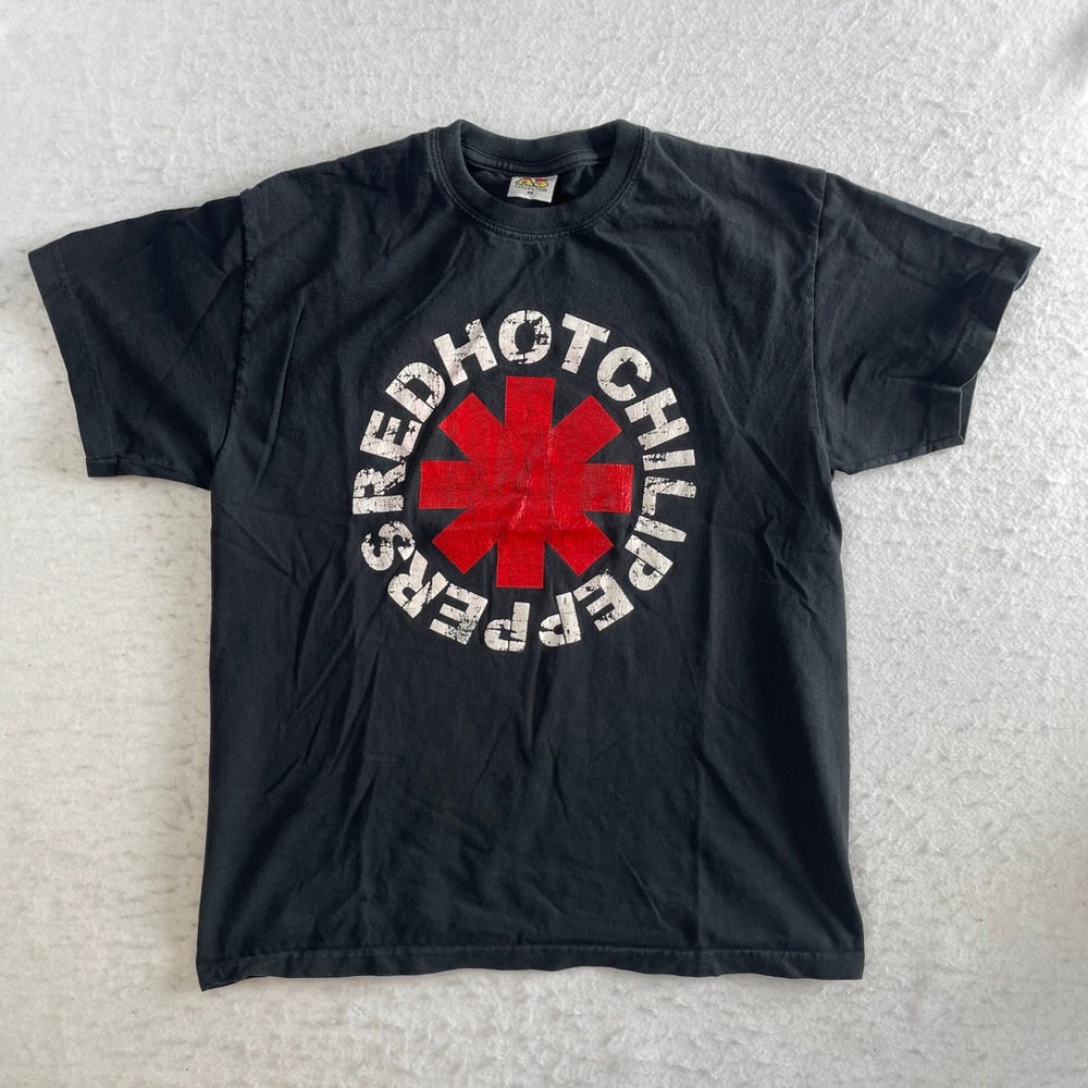 AS Collection Red Hot Chili Peppers T Shirt Medium Black Graphic Band Tee Cotton